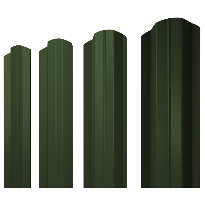 Штакетник М-образный В фигурный 0,5 Satin Matt TX RAL 6020 хромовая зелень