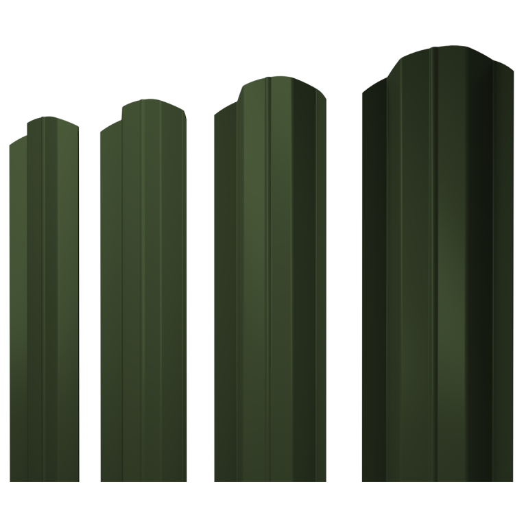 Штакетник М-образный В фигурный 0,5 Satin Matt TX RAL 6020 хромовая зелень