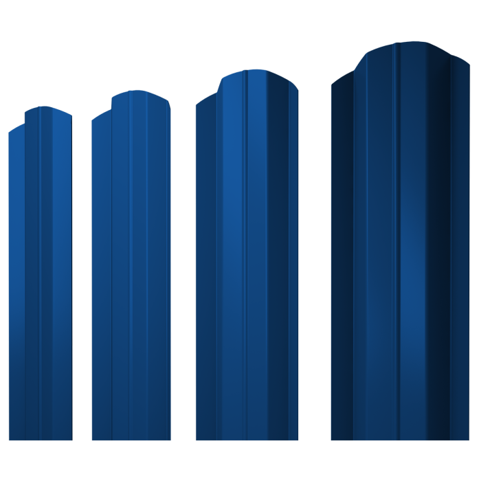 Штакетник М-образный В фигурный 0,5 Satin RAL 5005 сигнальный синий