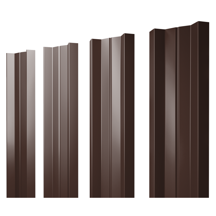 Штакетник М-образный А с прямым резом 0,45 Drap TR RAL 8017 шоколад