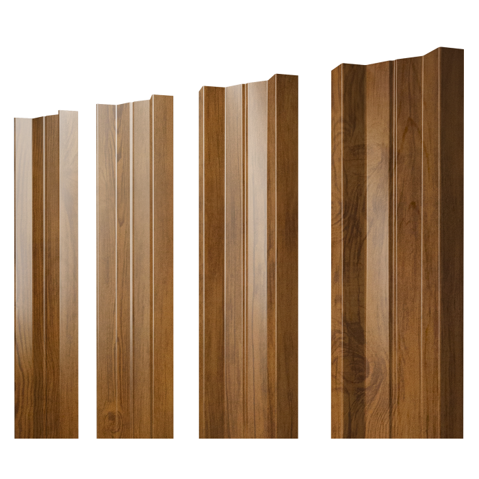 Штакетник М-образный А с прямым резом 0,45 Print-Double Elite Golden Wood