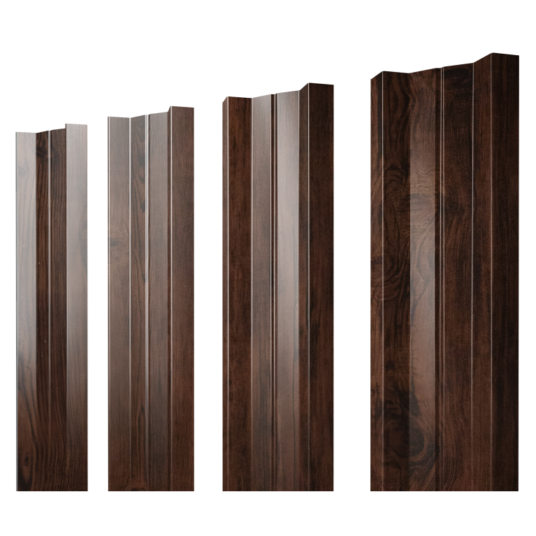 Штакетник М-образный А с прямым резом 0,45 Print Elite Cherry Wood TwinColor