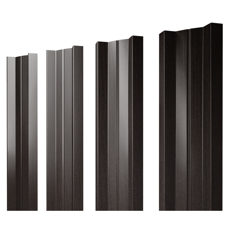 Штакетник М-образный А с прямым резом 0,45 Print Elite Coffee Wood TwinColor