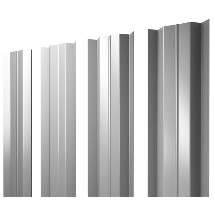Штакетник М-образный В с прямым резом 0,4 PE RAL 9003 сигнальный белый