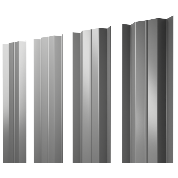 Штакетник М-образный В с прямым резом 0,45 Drap TX RAL 7047 телегрей 4
