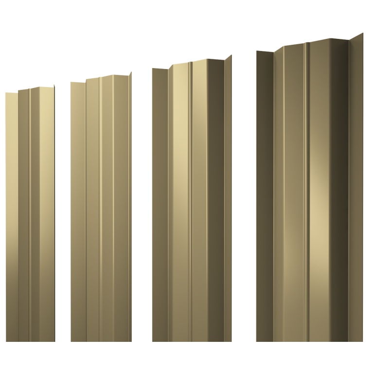 Штакетник М-образный В с прямым резом 0,45 PE RAL 1014 слоновая кость