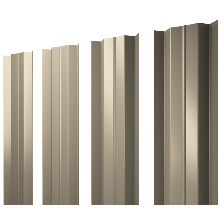 Штакетник М-образный В с прямым резом 0,45 PE RAL 1015 светлая слоновая кость