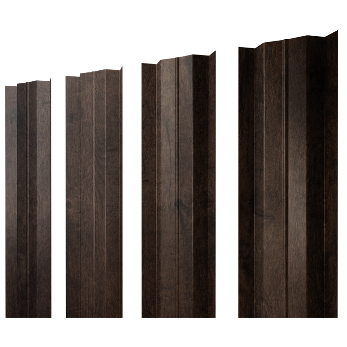 Штакетник М-образный В с прямым резом 0,45 Print-Double Premium Antique Wood