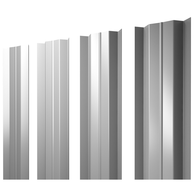 Штакетник М-образный В с прямым резом 0,5 Satin RAL 9003 сигнальный белый