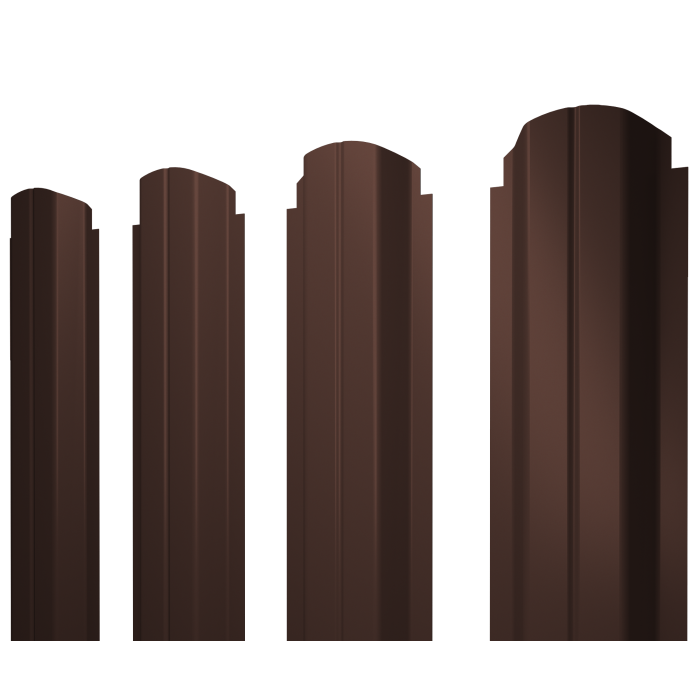 Штакетник П-образный А фигурный 0,4 PE-Double RAL 8017 шоколад