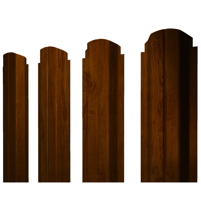 Штакетник П-образный А фигурный 0,4 Print Premium Golden Wood Intense FTC