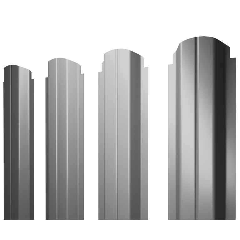 Штакетник П-образный А фигурный 0,45 Drap TX RAL 7047 телегрей 4