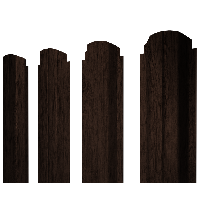 Штакетник П-образный А фигурный 0,45 Print-Double Premium Antique Wood