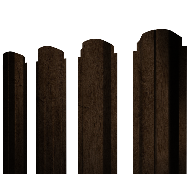 Штакетник П-образный А фигурный 0,45 Print Elite Antique Wood TwinColor