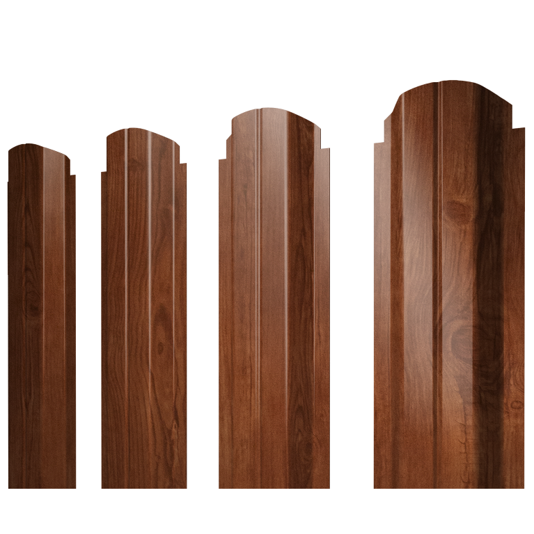 Штакетник П-образный А фигурный 0,45 Print Elite Rowan TwinColor