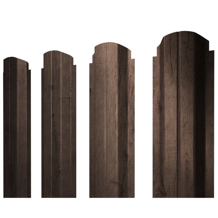 Штакетник П-образный А фигурный 0,45 Print Premium Almond Wood Fresh