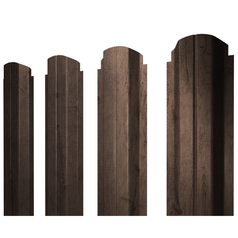 Штакетник П-образный А фигурный 0,45 Print Premium Almond Wood Fresh
