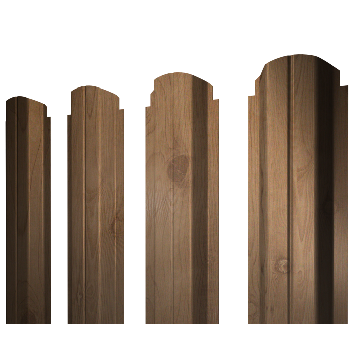 Штакетник П-образный А фигурный 0,45 Print Premium Pine Wood Fresh