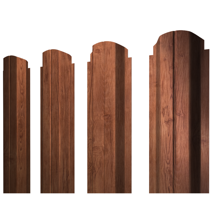 Штакетник П-образный А фигурный 0,45 Print Premium Rowan Wood Intense FTC