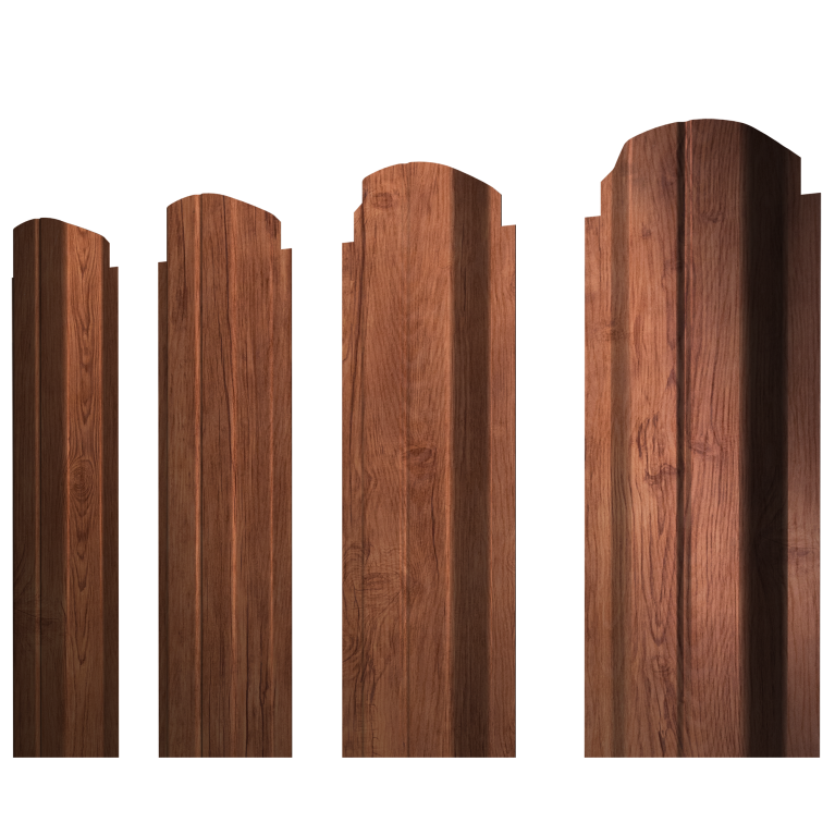 Штакетник П-образный А фигурный 0,45 Print Premium Rowan Wood Intense FTC