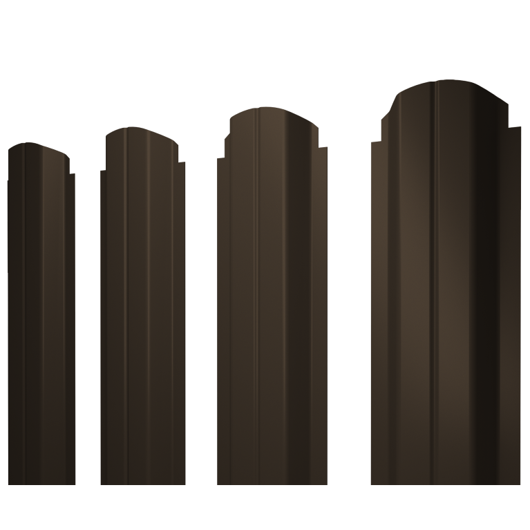 Штакетник П-образный A фигурный 0,5 Atlas X RR 32 темно-коричневый
