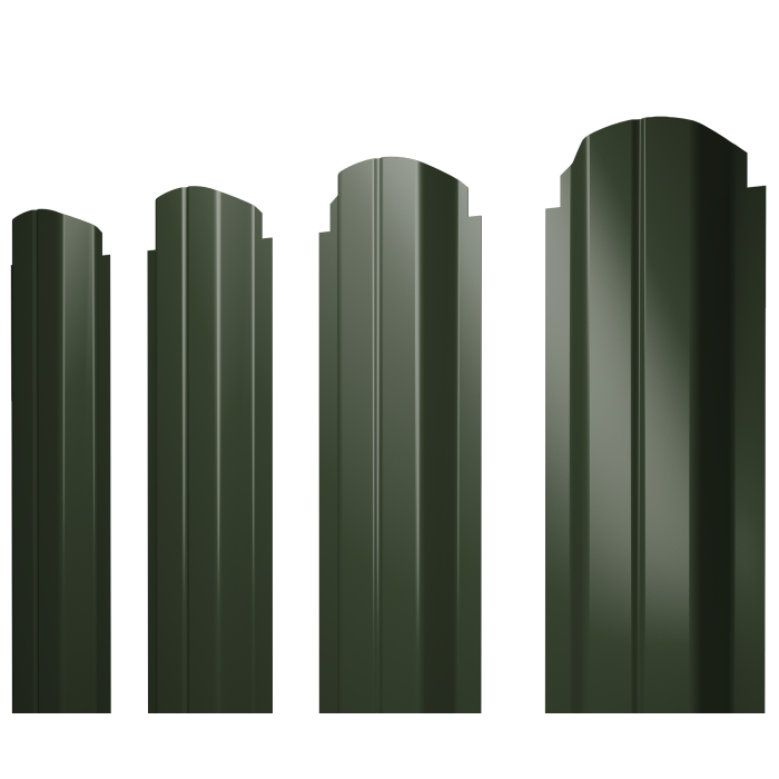 Штакетник П-образный А фигурный 0,5 Satin Matt TX RAL 6020 хромовая зелень