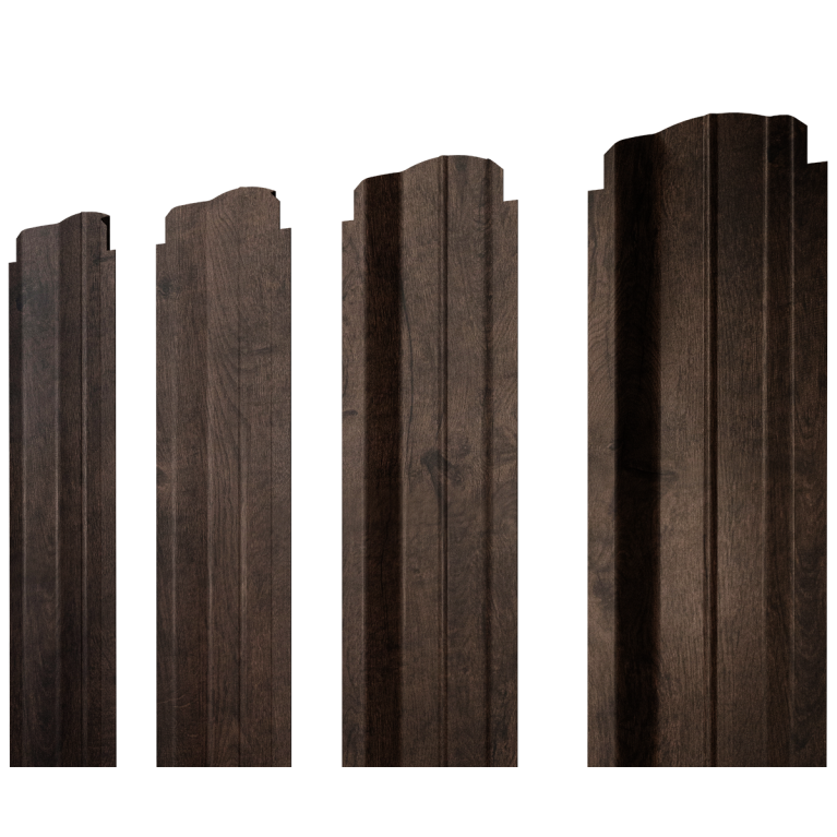 Штакетник П-образный B фигурный 0,45 Print Elite Antique Wood TwinColor
