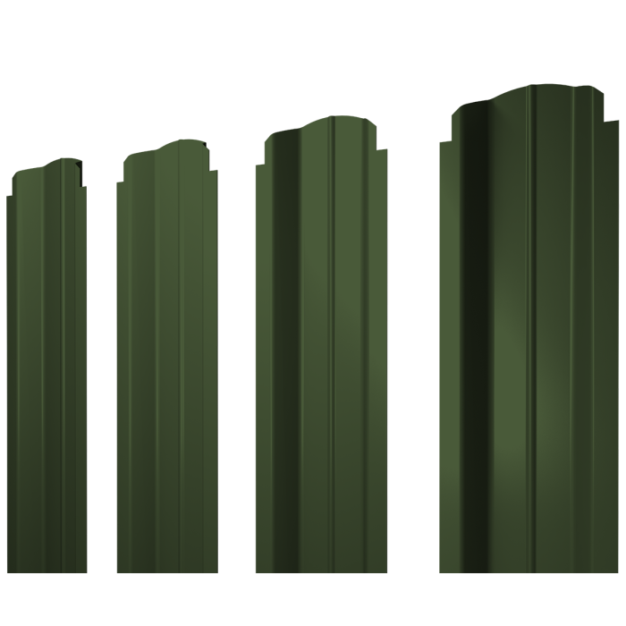 Штакетник П-образный B фигурный 0,5 Satin Matt TX RAL 6020 хромовая зелень