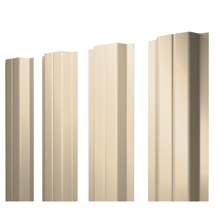 Штакетник П-образный A с прямым резом 0,45 Drap TX RAL 1015 светлая слоновая кость