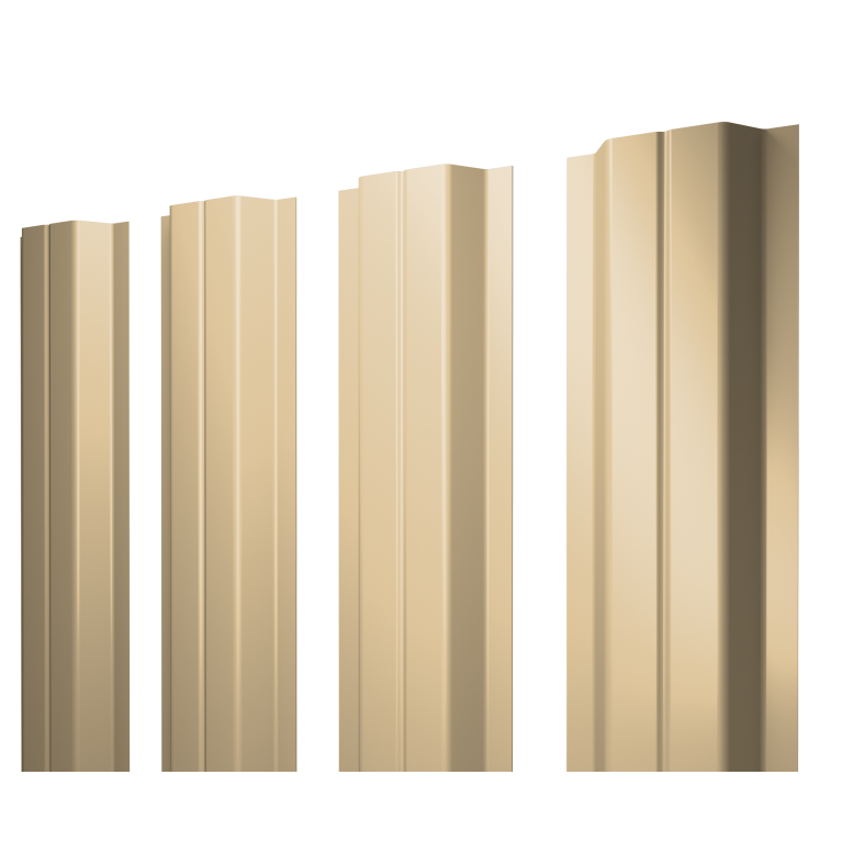 Штакетник П-образный A с прямым резом 0,45 PE RAL 1014 слоновая кость