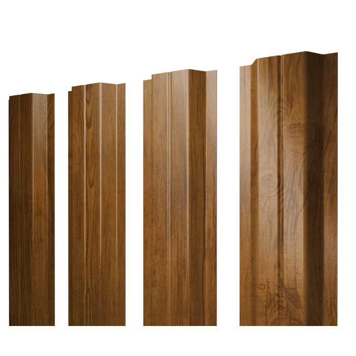 Штакетник П-образный A с прямым резом 0,45 Print-Double Elite Golden Wood