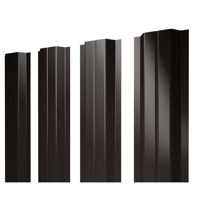 Штакетник П-образный A с прямым резом 0,45 Print Elite Coffee Wood TwinColor