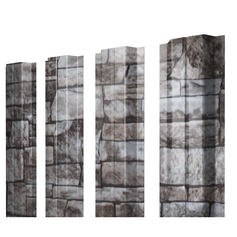 Штакетник П-образный A с прямым резом 0,45 Print Elite Fine Stone TwinColor