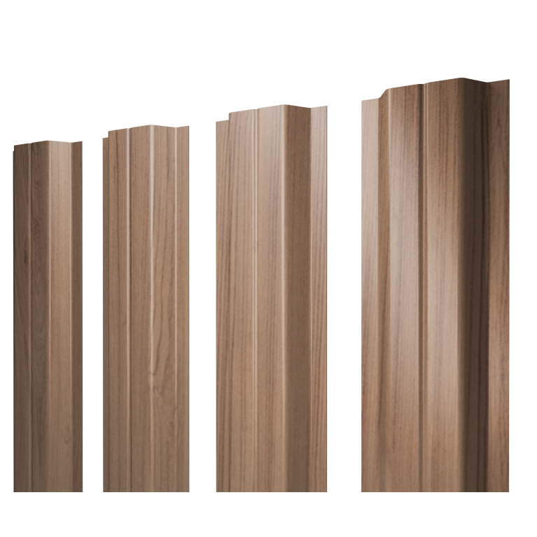 Штакетник П-образный A с прямым резом 0,45 Print Elite Honey Wood TwinColor