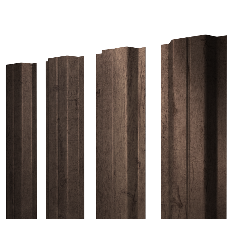 Штакетник П-образный A с прямым резом 0,45 Print Premium Almond Wood Fresh