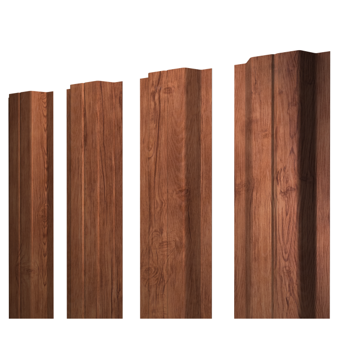 Штакетник П-образный A с прямым резом 0,45 Print Premium Rowan Wood Intense FTC