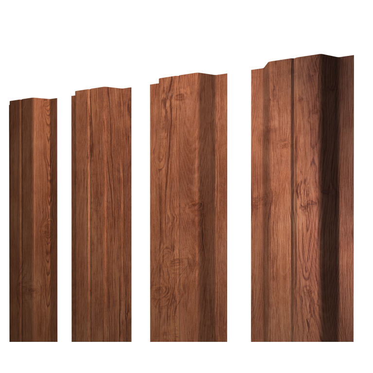 Штакетник П-образный A с прямым резом 0,45 Print Premium Rowan Wood Intense FTC