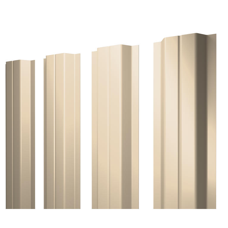 Штакетник П-образный A с прямым резом 0,5 Satin RAL 1015 светлая слоновая кость