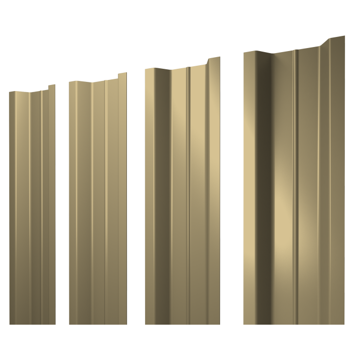 Штакетник П-образный В с прямым резом 0,4 PE RAL 1014 слоновая кость