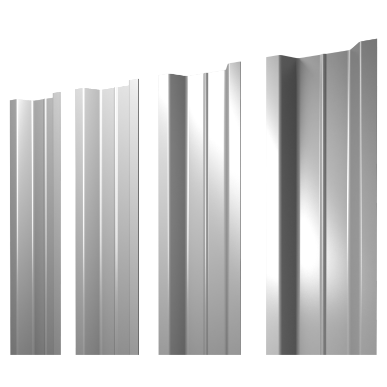 Штакетник П-образный В с прямым резом 0,45 Drap TX RAL 9003 сигнальный белый