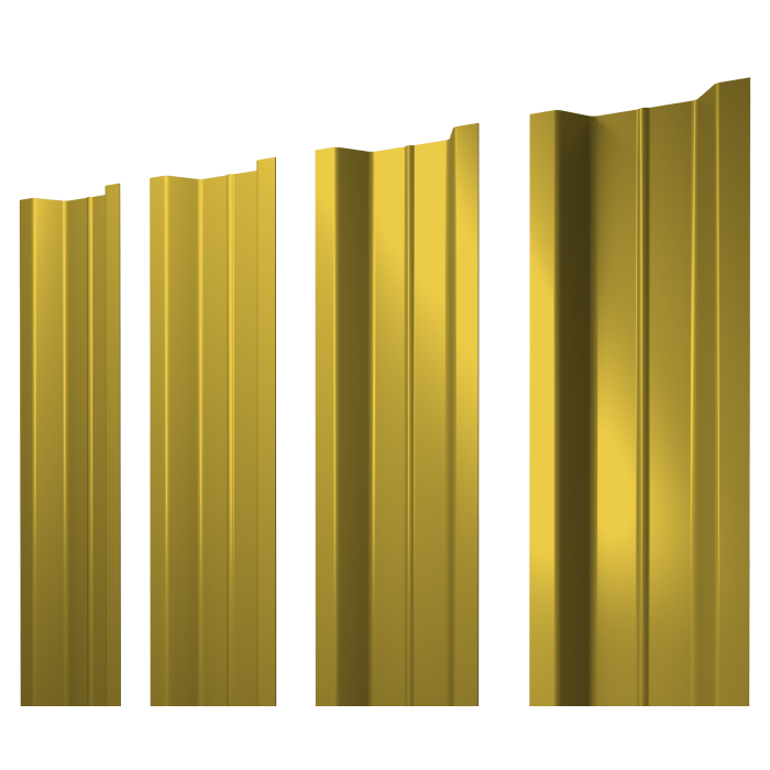 Штакетник П-образный В с прямым резом 0,45 PE RAL 1018 цинково-желтый