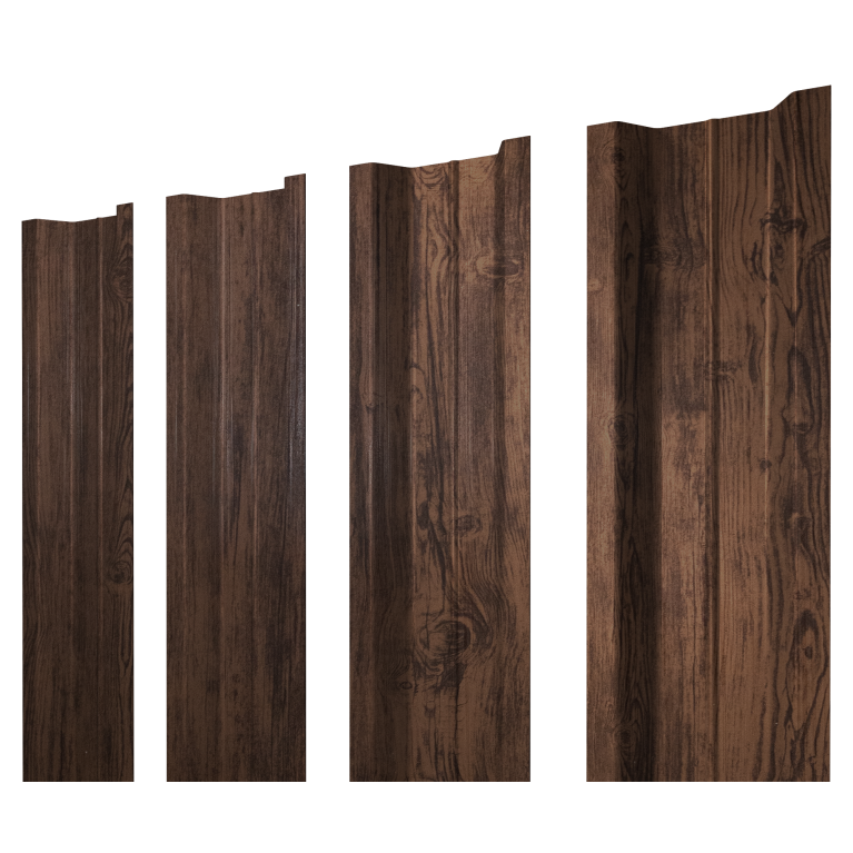 Штакетник П-образный В с прямым резом 0,45 Print-Double Premium Antique Wood