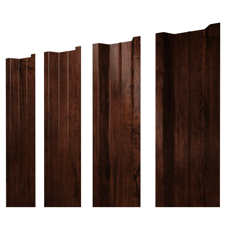 Штакетник П-образный В с прямым резом 0,45 Print Elite Cherry Wood TwinColor