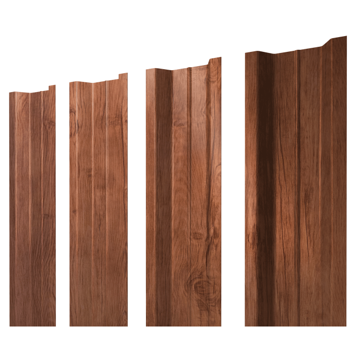 Штакетник П-образный В с прямым резом 0,45 Print Premium Rowan Wood Intense FTC