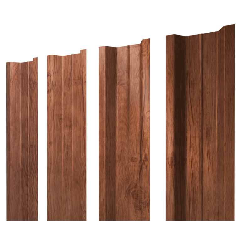 Штакетник П-образный В с прямым резом 0,45 Print Premium Rowan Wood Intense FTC