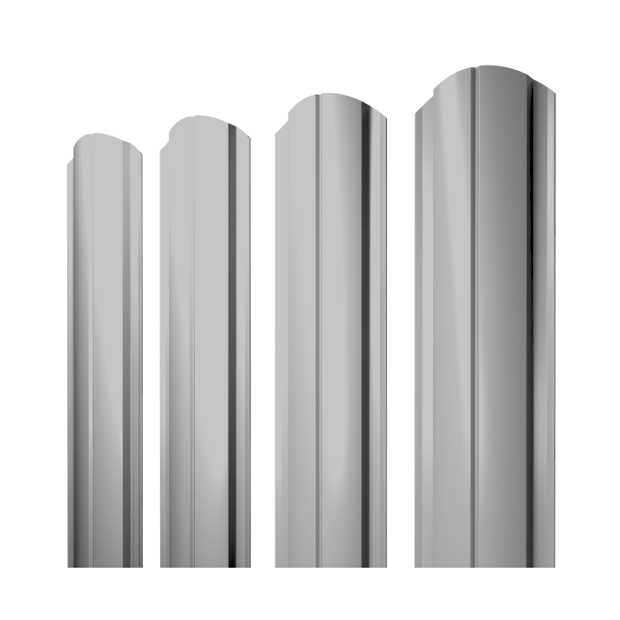 Штакетник Полукруглый Slim фигурный 0,45 Drap TX RAL 7047 телегрей 4