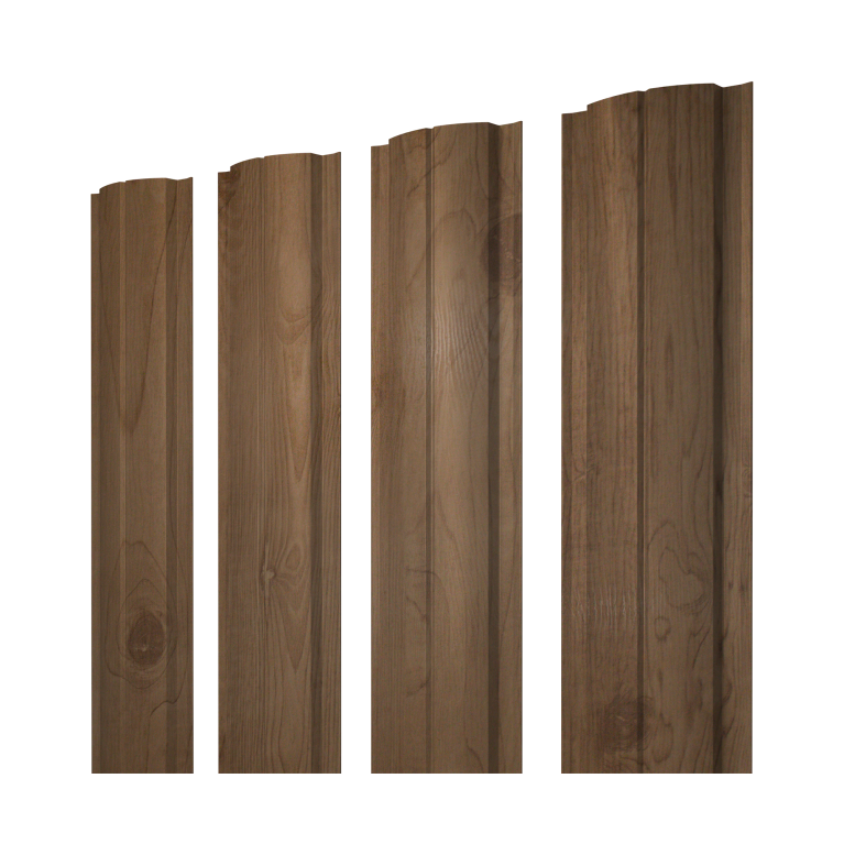 Штакетник Полукруглый Slim с прямым резом 0,45 Print Premium Pine Wood Fresh