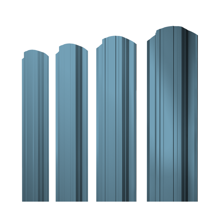 Штакетник Прямоугольный фигурный 0,45 Drap TX RAL 5024 пастельно-синий