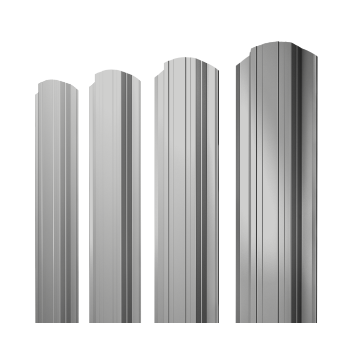 Штакетник Прямоугольный фигурный 0,45 Drap TX RAL 7047 телегрей 4