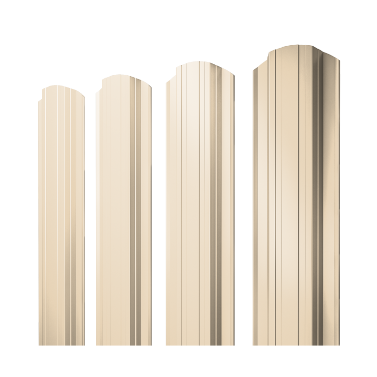 Штакетник Прямоугольный фигурный 0,45 PE RAL 1015 светлая слоновая кость